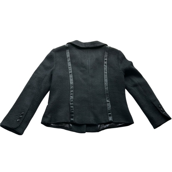 Rebecca Taylor Tweed Black Blazer Career Size 6 Preppy Academia Business Causal - Picture 12 of 12